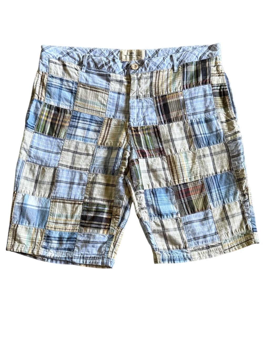 Canterbury Of New Zealand Men's Plaid Patchwork Madras Shorts Size 36